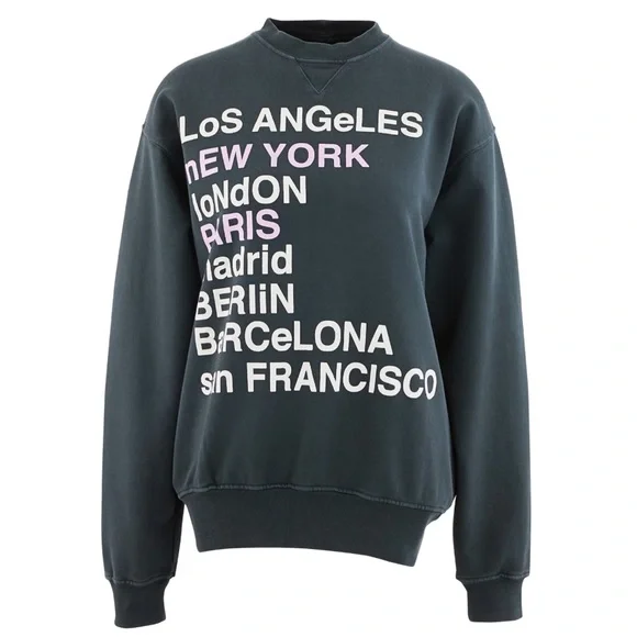 Anine Bing Tops Anine Bing City Love Sweatshirt Size Xs Poshmark